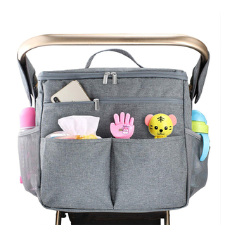 Hot Sell Insulated Waterproof Large Storage Baby Stroller Organizer Bag Nappy(EPZ-366)