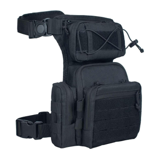 Multi-Purpose and Multi-Pocket Tactical Drop Leg Bag with Detachable Thigh Strap