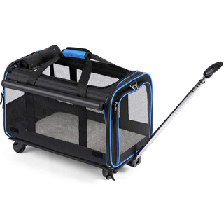 Premium Quality Removable Wheeled Pet Carrier Wheel with Extendable Handle(EPZ-641)