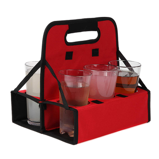 Hot Sell Reusable Folds Flat Holds 6 Cups or Cans Sturdy Frame Cup Carrier Holder(EPZ-235)