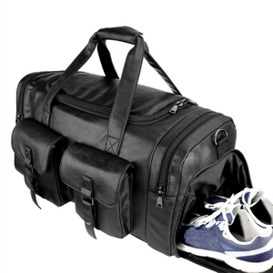45L Gym Tote Bag Travel Duffel Bag Leather Sports Bag with Shoes Compartment (EP-SB061)