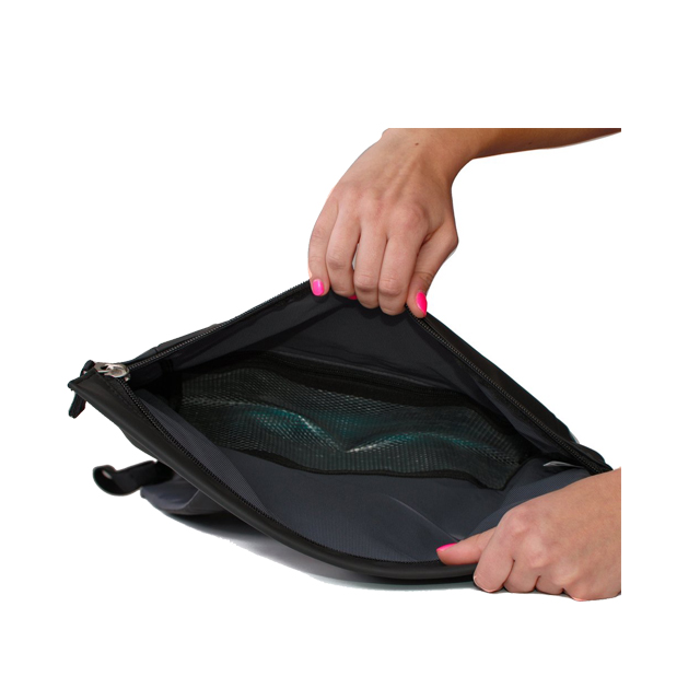inside of roll top backpack
