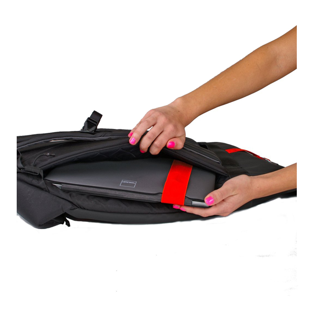 inside of cycling roll top bag