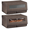 Factory Direct 2 Pack Large Shoe Box Storage with Clear Window and Hinged Lid(EPZ-276)