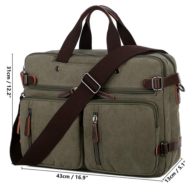 Factory Direct Convertible 17 Inch Business Briefcase Bag Backpack Laptop(EPZ-496)