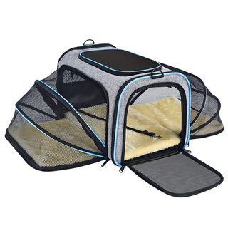 Premium Quality Airline Approved Expandable Foldable Soft-Sided Pet Carrier Bag(EPZ-302)