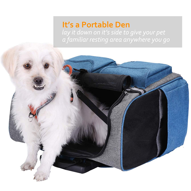 Amazon Hot Selling Durable Portable Cat Luggage Bag Pet Rolling Carrier(EPZ-303)