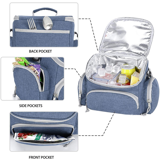 New Designer Leakproof Lunch Box Soft Insulated Cooler Tote Bag for Women Girls(EPZ-425)