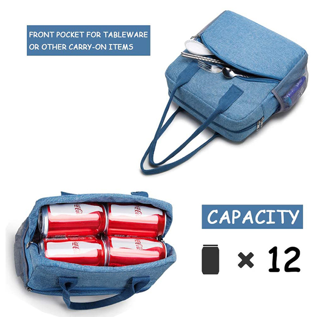 New Stylish Reusable Lunch Box Insulated Lunch Bag for Picnic Hiking Work Office(EPZ-423)
