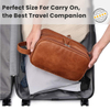 Hot Sell Large Capacity Waterproof Leather Toiletry Bag with Sturdy Handle(EPZ-225)