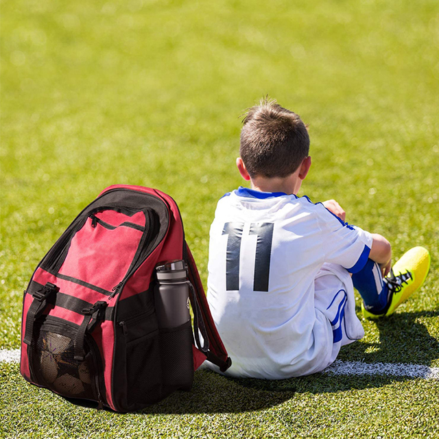 Factory Direct Football Backpack with Ball Holder Compartment for Kids(EPZ-357)