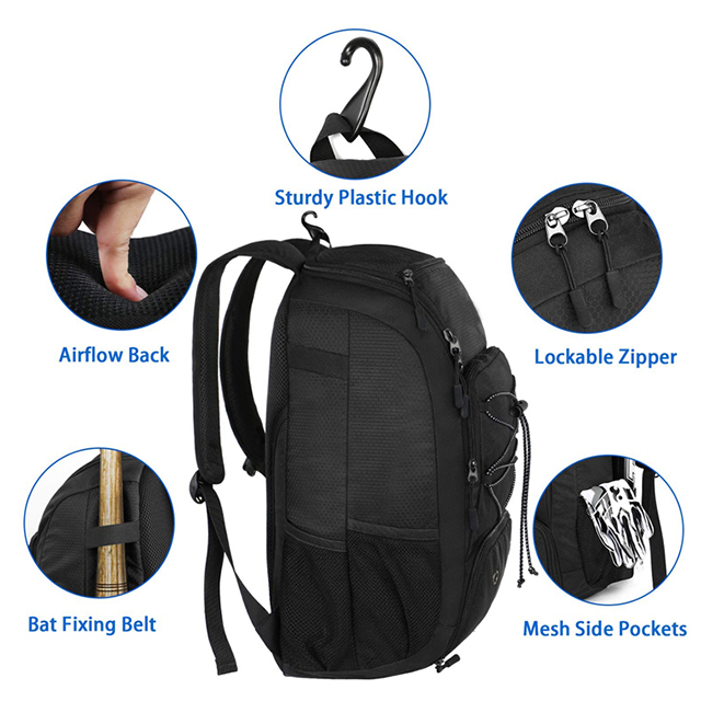 Hot Sell Lightweight Softball Bat Bag with Shoes Compartment for Youth Adult(EPZ-381)