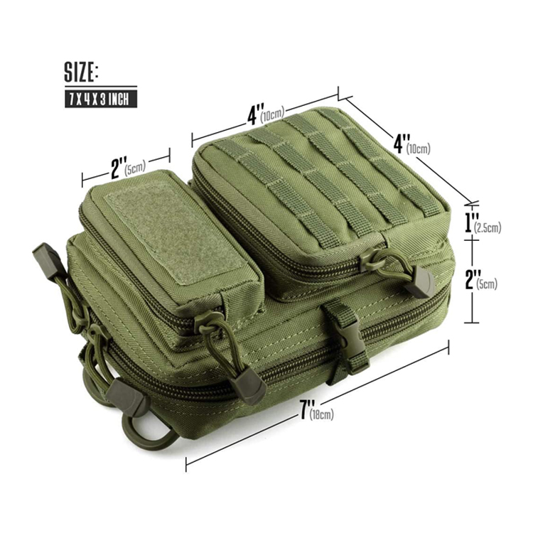 High Design Green 1000D Nylon Durable Tactical Molle Pouch Bag For Outdoor Hunting Camping