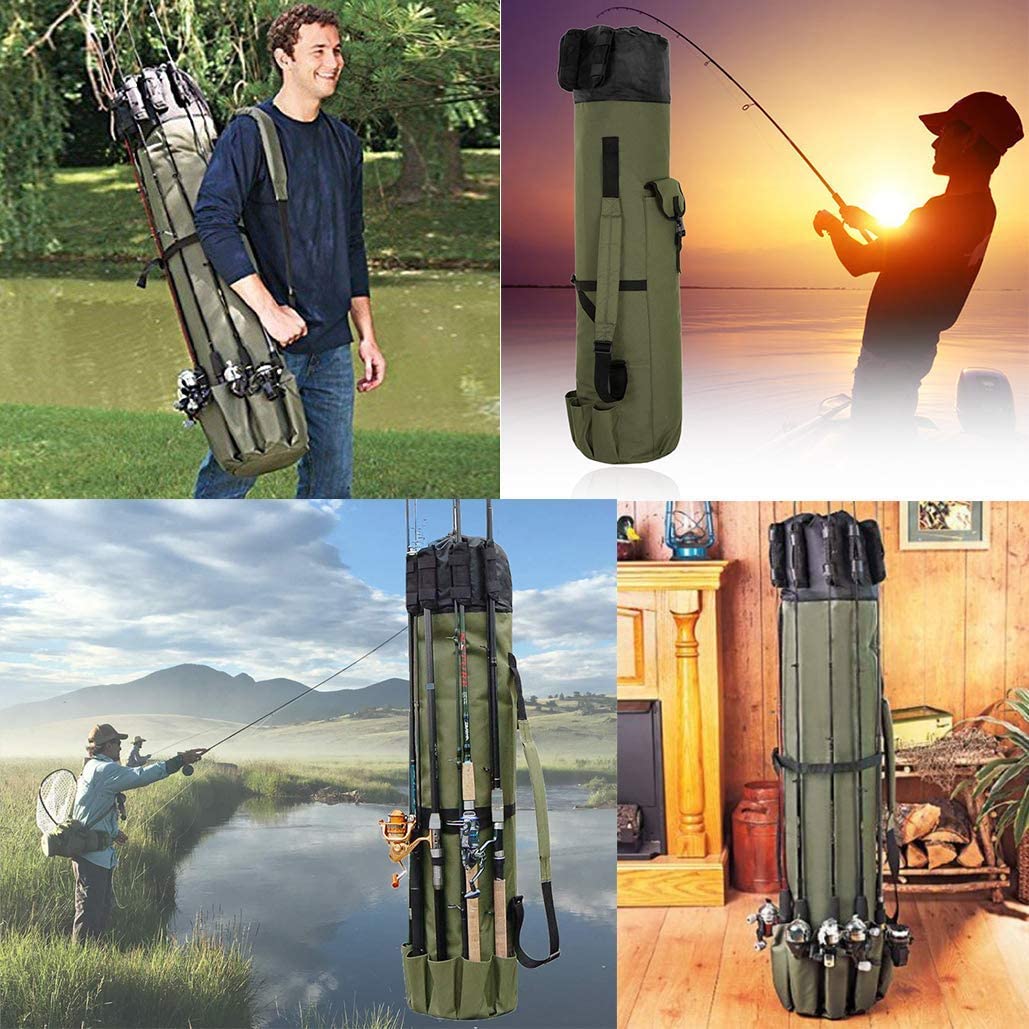 Promotional Durable Canvas Fishing Rod And Reel Storage Bag For Fishing Enthusiasts
