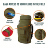 Well Designed Army Green Durable Polyester Portable Hunting Water Bottle Bag Hydration Carrier Pack