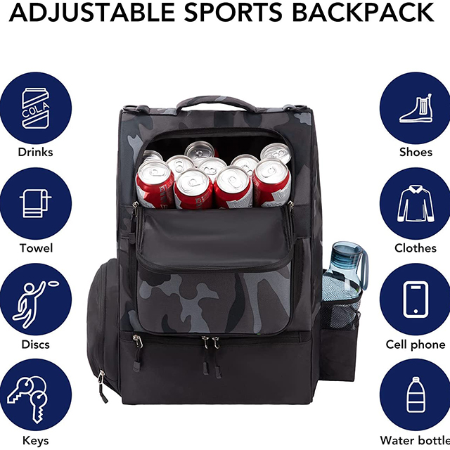 Disc Golf Backpack Camouflage Disc Golf Bag with big Capacity 