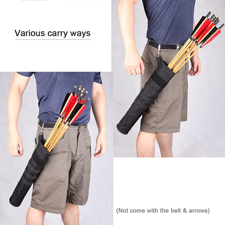 Durable Lightweight Archery Arrow Bag with Molle System Hanged for Target Shooting
