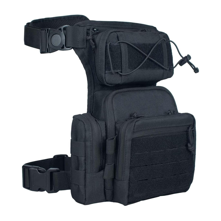 Multi-Purpose and Multi-Pocket Tactical Drop Leg Bag with Detachable Thigh Strap