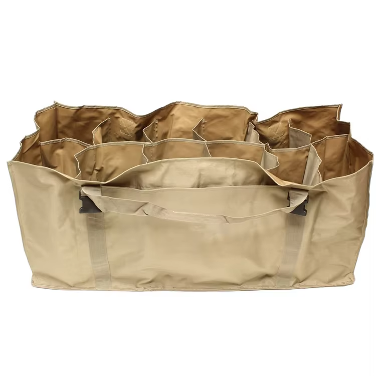 Factory Direct Supply Large Capacity 12 Slot Canvas Duck Decoy Bag Hunting Storage Bag