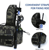 Functional Waterproof Multi-pockets Fishing Waist Bag Fishing Fanny Pack with Rod Holder