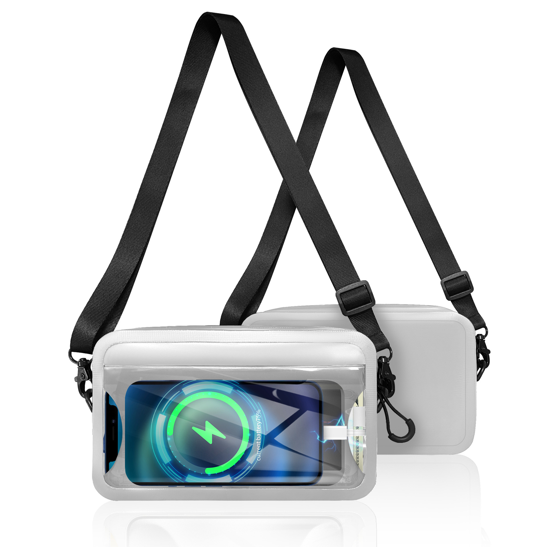 New IPX8 Waterproof PVC Unisex Airtight Crossbody Outdoor Beach Touchscreen Shoulder Waist Pack Pain Relief Bag