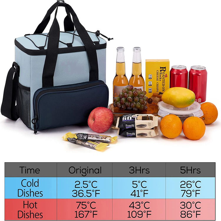 Insulated Leakproof Large Capacity Cooler Bag with Multi Pockets for Camping Beach Picnic Grocery Travel Outdoor Work