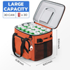 Double-Deck Leakproof Insulated Large Capacity Cooler Bag with Separate Compartments for Hot Cold Food Camping Picnic Travel