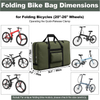 Foldable Large Capacity Bike Travel Bag with Shoulder Strap for 20-26 inch Bicycle Transport Storage Outdoor Cycling Trip