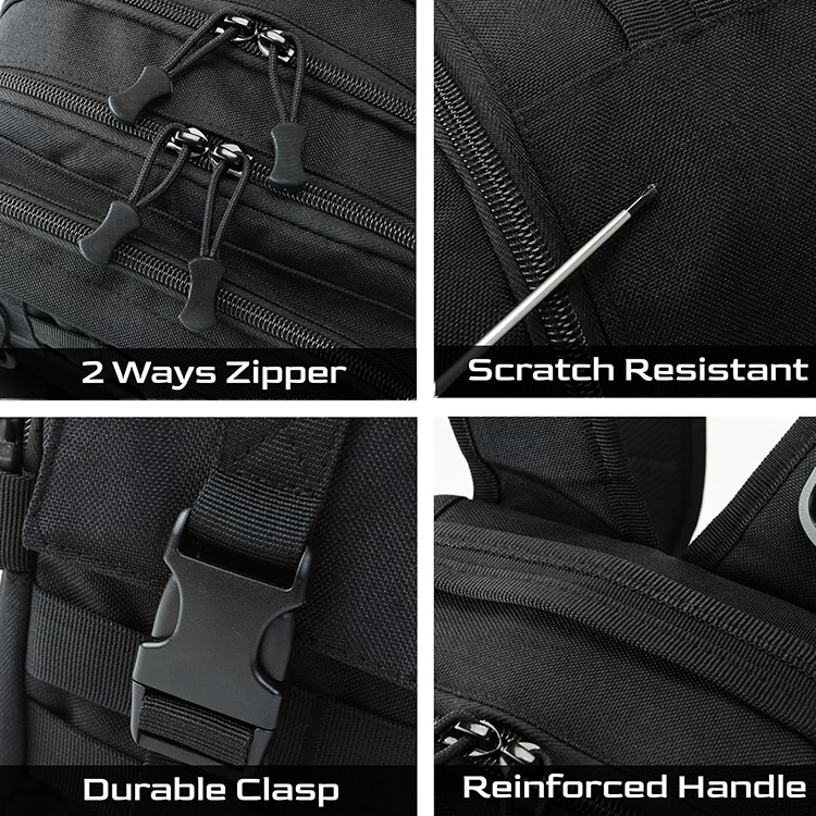 Durable 1000D Waterproof Polyester Tactical Fishing Tackle Backpack with MOLLE System Organized for Outdoor Gear Storage 