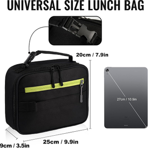 Freezable Leakproof Insulated Lunch Bag with Built-In Ice Pack Liner for Work Office Picnic Outdoor Travel Daily Meal Prep