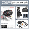 Large Capacity Expandable Waterproof Motorcycle Tail Bag with Molle Straps for Motorbike Touring Travel Outdoor Adventure Riding