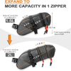 Expandable Large Capacity Waterproof Bike Pannier Bag with Reflective Stripe for Commuting Touring Grocery