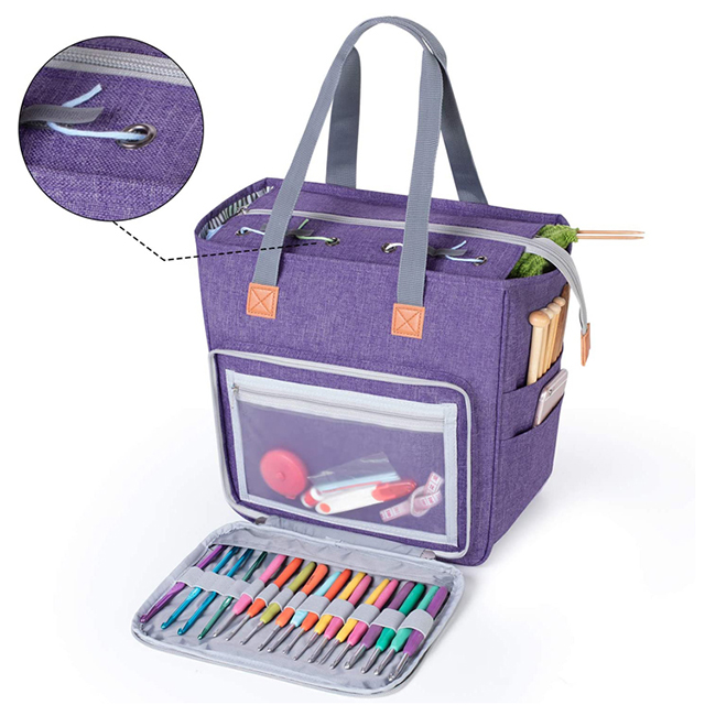New Designer Knitting Needles Crochet Hooks and Other Accessories Knitting Tote Bag(EPZ-501)