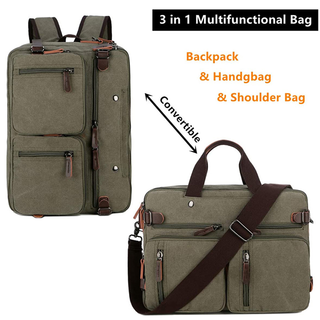 Factory Direct Convertible 17 Inch Business Briefcase Bag Backpack Laptop(EPZ-496)