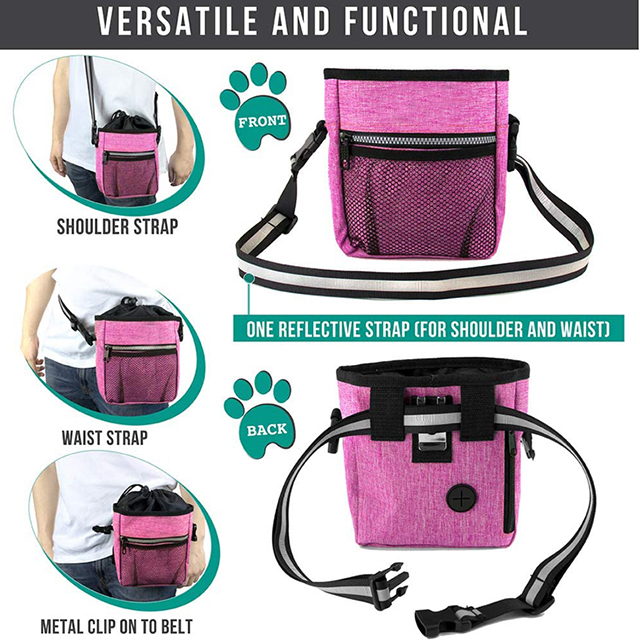 New Designer Large Capacity Durable Dog Treat Pouch with Waist Shoulder Strap(EPZ-307)