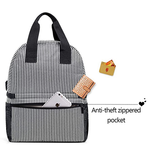 China Direct Double Layer Pump Breast Bag with Cooler Compartment for Working Moms