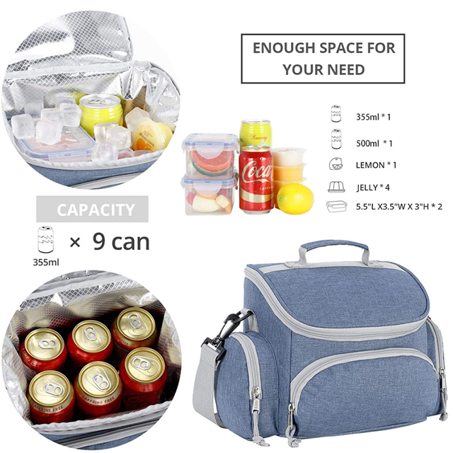 New Designer Leakproof Lunch Box Soft Insulated Cooler Tote Bag for Women Girls(EPZ-425)