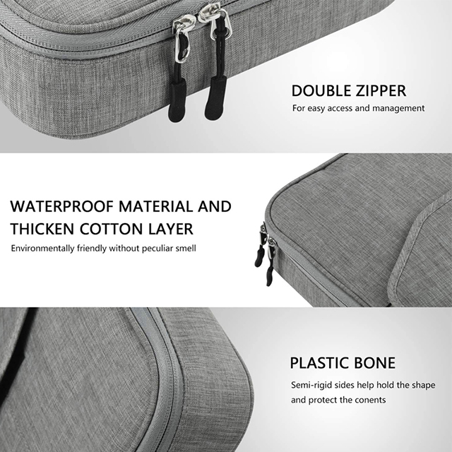 Amazon Hot Selling Electronic Accessories Double Layer Travel USB Cable Organizer(EPZ-211)