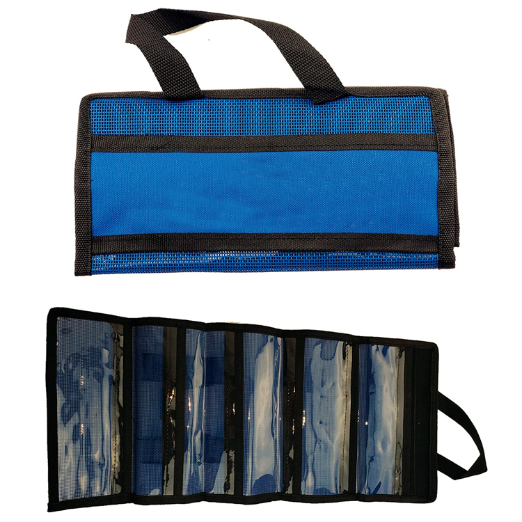 Rollable Clear Plastic PVC Mesh Fishing Lure Bags Fish Tackle Trolling Lures Bags Fishing Lure Bag