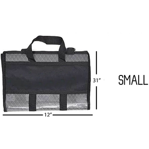 Customized Size Black Rubber Mesh Fishing Lure Bag with Handle