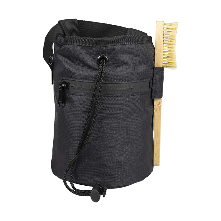 Heavy Durable Design Chalk Bag with Carabiner Clip & Belt & Zip-up Pockets for Sport Climbing & Bouldering