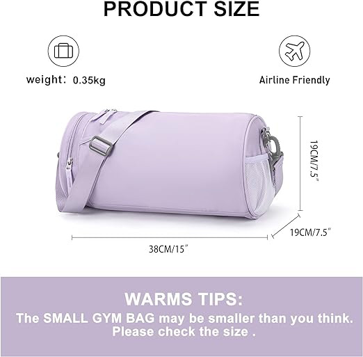 New Fashion Lightweight Small Gym Duffel Bags with Adjustable Straps and Wet Pocket