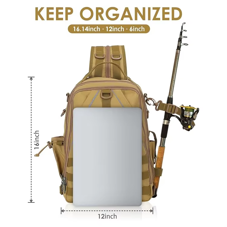 Heavy Duty Tackle Bag Fishing Large Capacity Customized Fishing Backpack