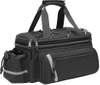 Bike Rack Bag with Rain Cover, Bike Trunk Cooler Handag Insulated Bicycle Rear Seat Pouch with 2 Side Foldable Panniers