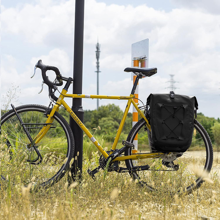 Waterproof Large Capacity Reflective cycle Pannier Bag with Rain Cover for Touring Traveling Commuting Outdoor Motorbike