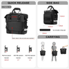 Large Capacity Reflective Motorcycle Saddle Bag with Rain Cover for Touring Travel Motorbike Outdoor Adventure
