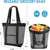 Large Leakproof Collapsible Insulated Lunch Bag with Shoulder Strap for Work Office Picnic Travel Outdoor Daily Meal Prep