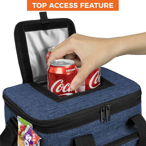 Large Capacity Leakproof Insulated Lunch Bag with Dual Zipper for Work Office Outdoor Picnic Travel Daily Meal Storage