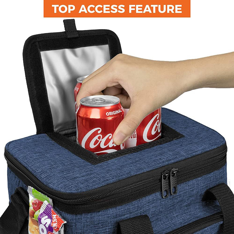Large Capacity Leakproof Insulated Lunch Bag with Dual Zipper for Work Office Outdoor Picnic Travel Daily Meal Storage