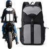 Reflective Water-Resistant Large Capacity Motorcycle Helmet Backpack with USB Port for Motorbike Racing Travel Outdoor Storage